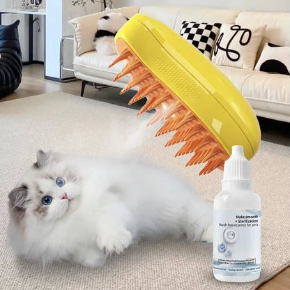 3-5Pcs Cat Steam Brush Wash Free Essence Hair Serum Animal Grooming Essence Cat Dog Depilation for Cat Steamy Brush Pet Cleaning