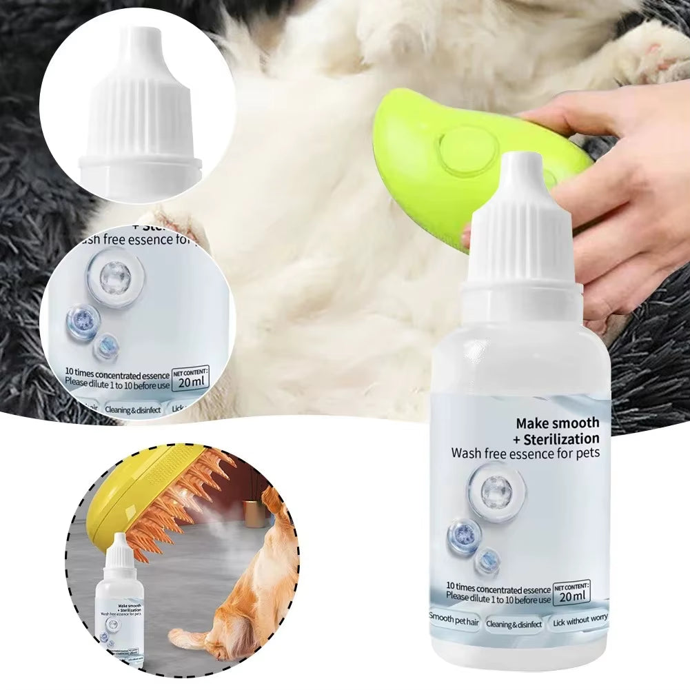 3-5Pcs Cat Steam Brush Wash Free Essence Hair Serum Animal Grooming Essence Cat Dog Depilation for Cat Steamy Brush Pet Cleaning