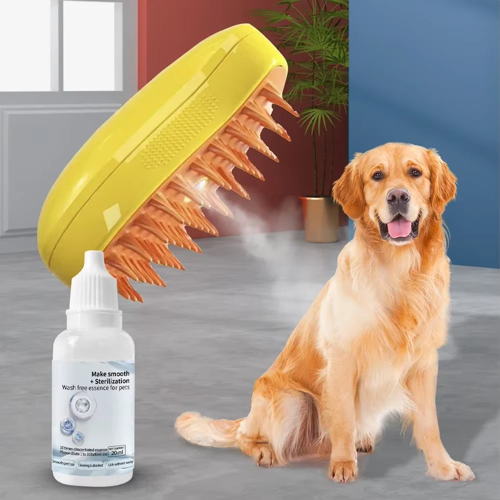 3-5Pcs Cat Steam Brush Wash Free Essence Hair Serum Animal Grooming Essence Cat Dog Depilation for Cat Steamy Brush Pet Cleaning