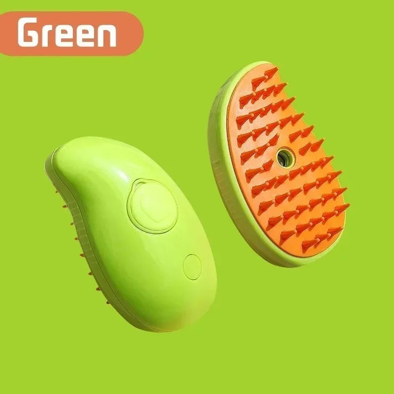 3 in 1 Cat Dog Pet Spray Massage Brush One Button Steam Spray Folding Rotatable Grooming Tool Hair Bath Hair Removal Brush Comb